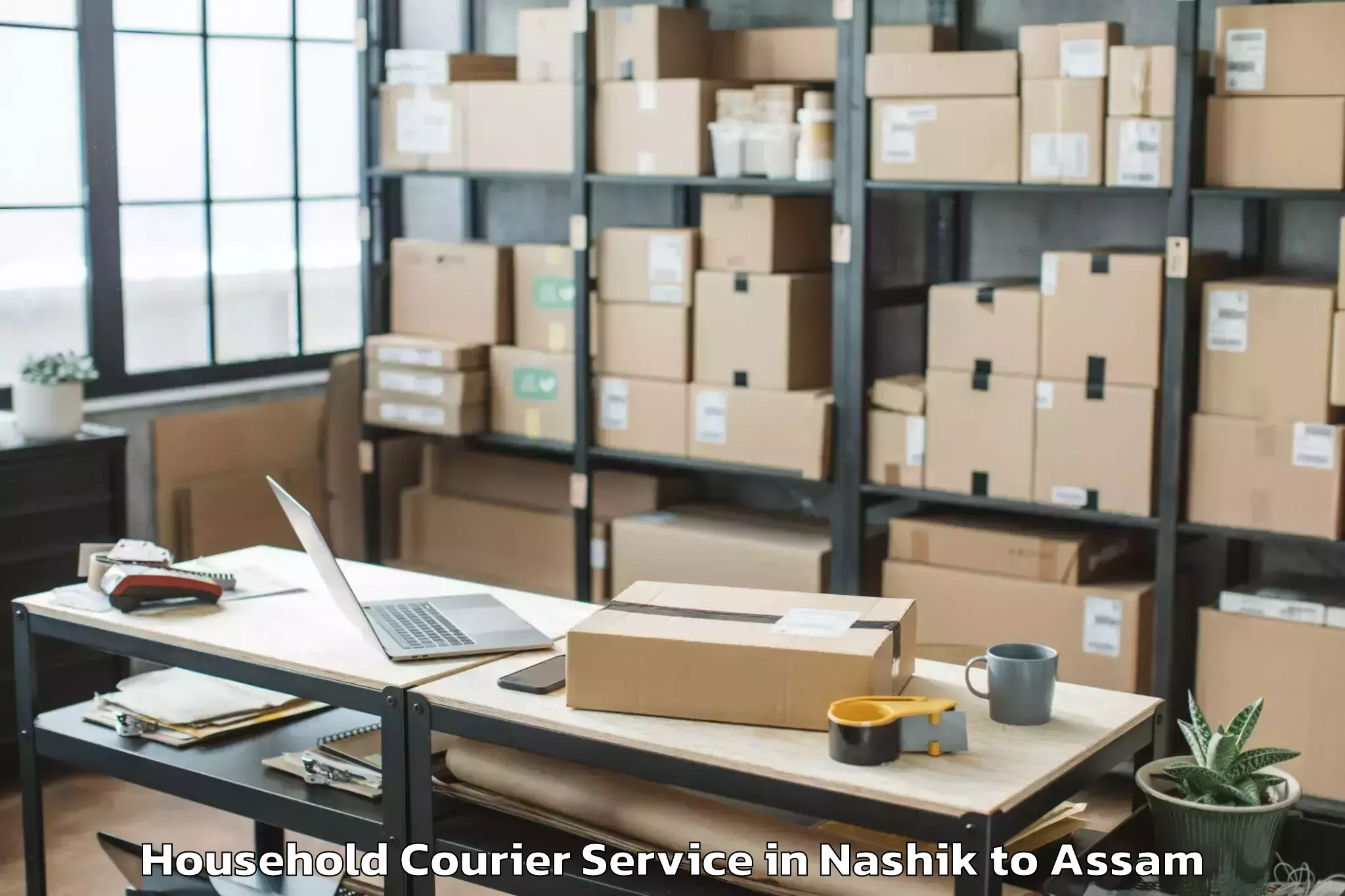 Top Nashik to Nagaon Household Courier Available